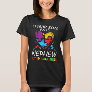 Tante oom ik Draag blauw voor mijn Nephew autisme T-shirt