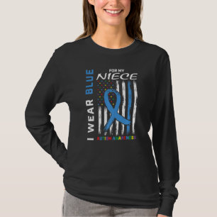 Tante oom ik Draag blauw voor mijn nicht autisme. T-shirt