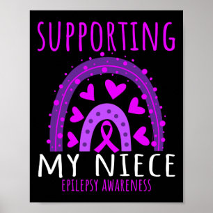 Tante Oom Mannen Vrouwen Paars Niece Steun Epileps Poster