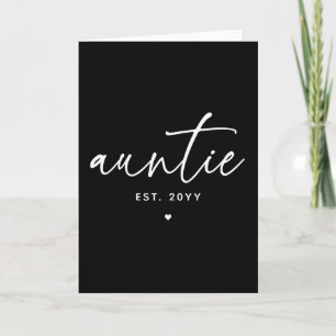 Tante Opgericht Elegante Typografie Nieuwe Tante Kaart