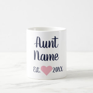 Tante Personnalisée Marine et Mug Rose