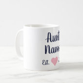 Tante Personnalisée Marine établie et Mug rose (Devant gauche)