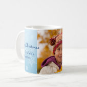 Tante Photo Mug de Joyeux Noël de flocons de neige (Devant gauche)