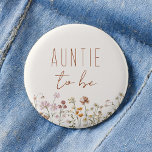 Tante pour être Fleur sauvage Baby shower<br><div class="desc">Célébrez l'anticipation de devenir une tante avec notre "Tante d'être un Baby shower Fleur sauvage Button." Orné d'un design fleur sauvage charmant, ce bouton est un accessoire délicieux qui rayonne d'amour et d'excitation. Les couleurs vives et les fleurs délicates symbolisent la joie et la beauté qu'apporte une nouvelle nièce ou...</div>