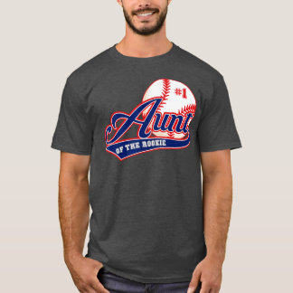 Tante Rookie van jaar 1 Baseball Theme Ma T-shirt