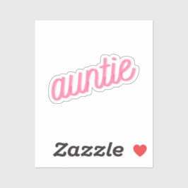 tante | Roze Cursieve Tante Tante Schattigee Liefd Sticker