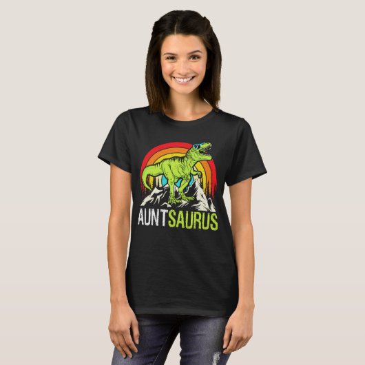 Tante Saurus Dinosaurus T Rex Tante Saurus Matchin T-shirt (Voorkant volledig)