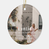 tante | Sentimentele foto KeepSake Kerstmis Keramisch Ornament (Links)