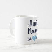 Tante sur mesure Marine et bébé Mug bleu (Devant gauche)
