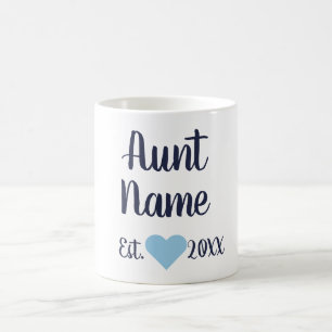 Tante sur mesure Marine et bébé Mug bleu