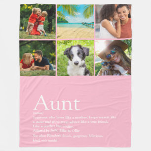 Tante Tante Definitie 6 Fotosamenstelling Roze Fleece Deken