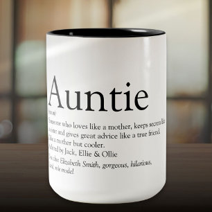 Tante Tante Definitie Citaat Modern Tweekleurige Koffiemok