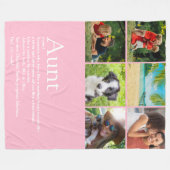 Tante tante Definition 6 Foto Collage Roze Fleece Deken (Voorkant (Horizontaal))