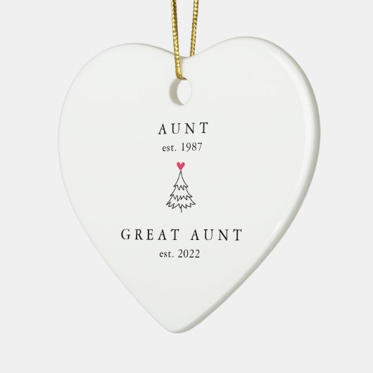 Tante | Tante jaarwisseling Keramisch Ornament (Links)