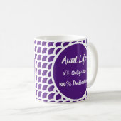 Tante Tante Life Purple Definition Coffee Mug (Devant droit)