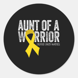 Tante tante of a Warrior Childhood Cancer tante Ri Ronde Sticker