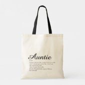 Tante Tante Personalized Definitie Citaat Script Tote Bag (Achterkant)