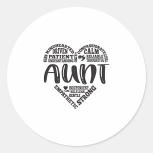 tante, tante, tante, tante, tante. ronde sticker