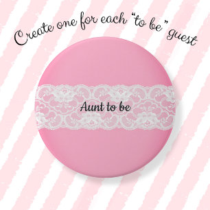 Tante te worden ronde button 7,6 cm