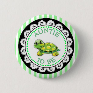 Tante te zijn Baby shower Button Turtle thema