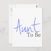Tante te zijn (blauw script) briefkaart (Voorkant / Achterkant)