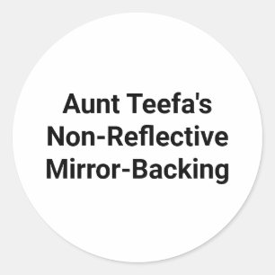 Tante Teefa Mirror-Backing Hankamer Artjunkhaus Fu Ronde Sticker