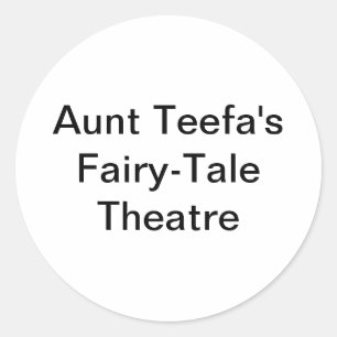 Tante Teefa's sprookjesachtige Hankamer Artjunkhau Ronde Sticker