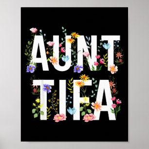 Tante Tifa - Retro Wilde Bloemen Bloemrijke Femini Poster