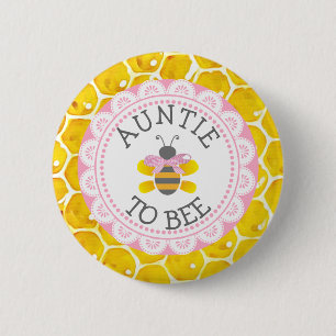 Tante to Bee Baby shower Button