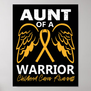 Tante van A Warrior Kindertijd Kanker Awareness An Poster