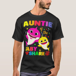 tante van de Baby haai verjaardag tante haai _4 T-shirt