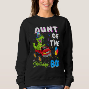 Tante van de Bday Boy Trex Dinosaur Monster Truck Trui