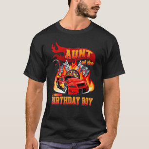 tante van de Birthday Boy Racing Car Birthday Fami T-shirt