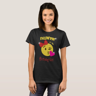 tante van de Birthday Girl Emoji Birthday Party T-shirt