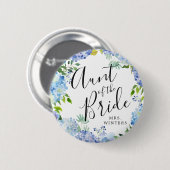 tante van de Bride | Carolina Bloom Wedding Ronde Button 5,7 Cm (Voorkant /achterkant)