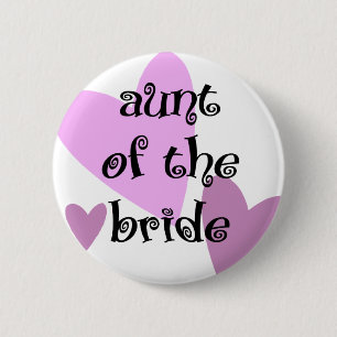 tante van de Bride Ronde Button 5,7 Cm