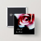 Tante van de Bride Roze I.D Button (Voorkant /achterkant)
