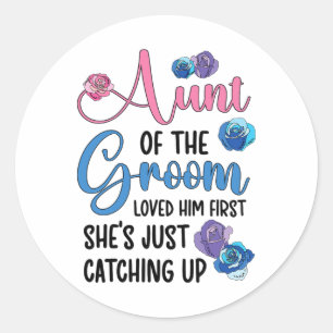 Tante van de bruidegom hield eerst van hem Tante v Ronde Sticker