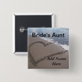 Tante van de Button van de Beach Wedding (Voorkant /achterkant)