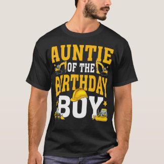 Tante van de jarige jongen Matching bouw T-shirt