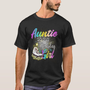 Tante van de jarige roller skater schaatsen t-shirt