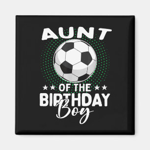 Tante van de jarige voetbalspeler verjaardag magneet