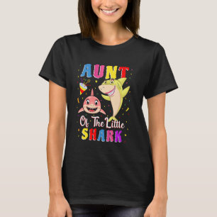 Tante van de kleine haai tante nichtje haai verjaa t-shirt