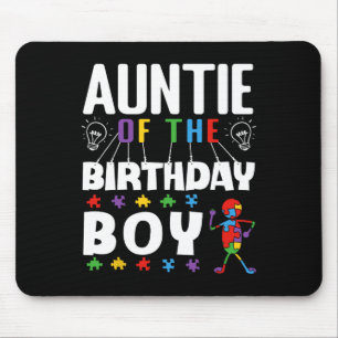 Tante van de Verjaardag Jongen Autisme Bewustzijns Muismat