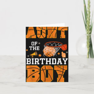 Tante van de verjaardag jongen basketbal B-Day Dec Kaart