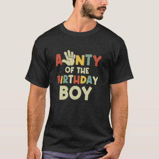 Tante van de verjaardag jongen Hi vijf jaar oude B T-shirt