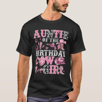 Tante van de verjaardag Koe meisje Rodeo Koe meisj T-shirt