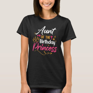 Tante van de verjaardag prinses Girl Matching Fami T-shirt