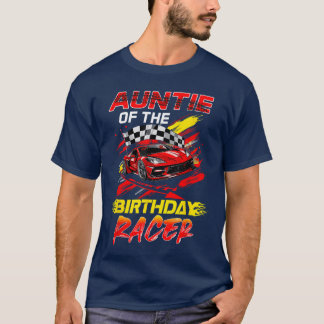 Tante van de verjaardag Racer Race Party Family Ma T-shirt