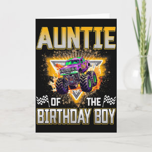 Tante van de verjaardagsjongen Monster Truck Verja Kaart